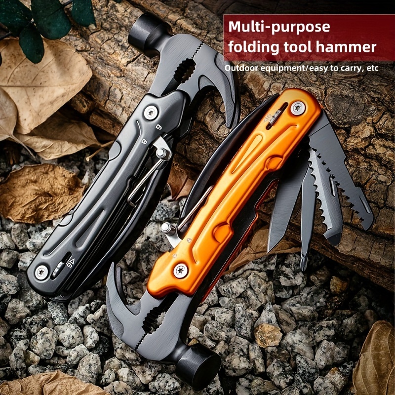 

Multi-tool Hammer, 7-in-1 Stainless Steel Multi-tool,, Foldable Heavy Duty Multi-tool Set With Cutter & Screwdriver, Suitable For Camping Men' Gift