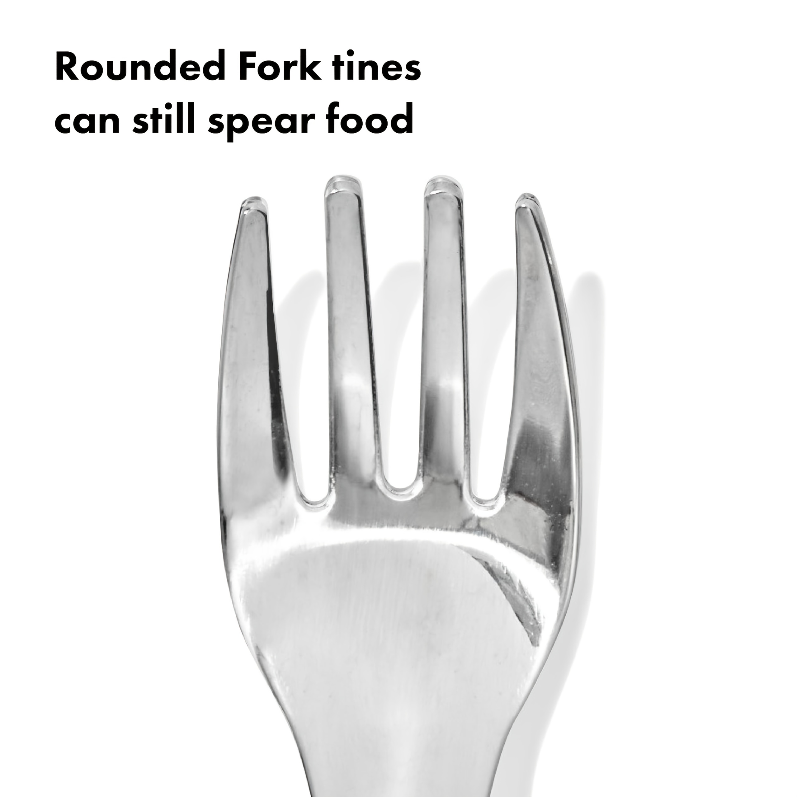 Set of 2 Stainless Steel Baby Forks and Spoons with Silicone Handles for Easy Gripping, Dishwasher Safe