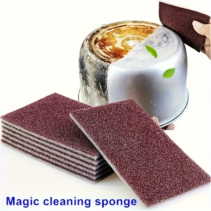 

10pcs Magic Cleaning Sponges, Polyurethane Kitchen Scrubbers For Dishes And Pots, Rust Removal And Grinding Sponge Blocks For Home Use