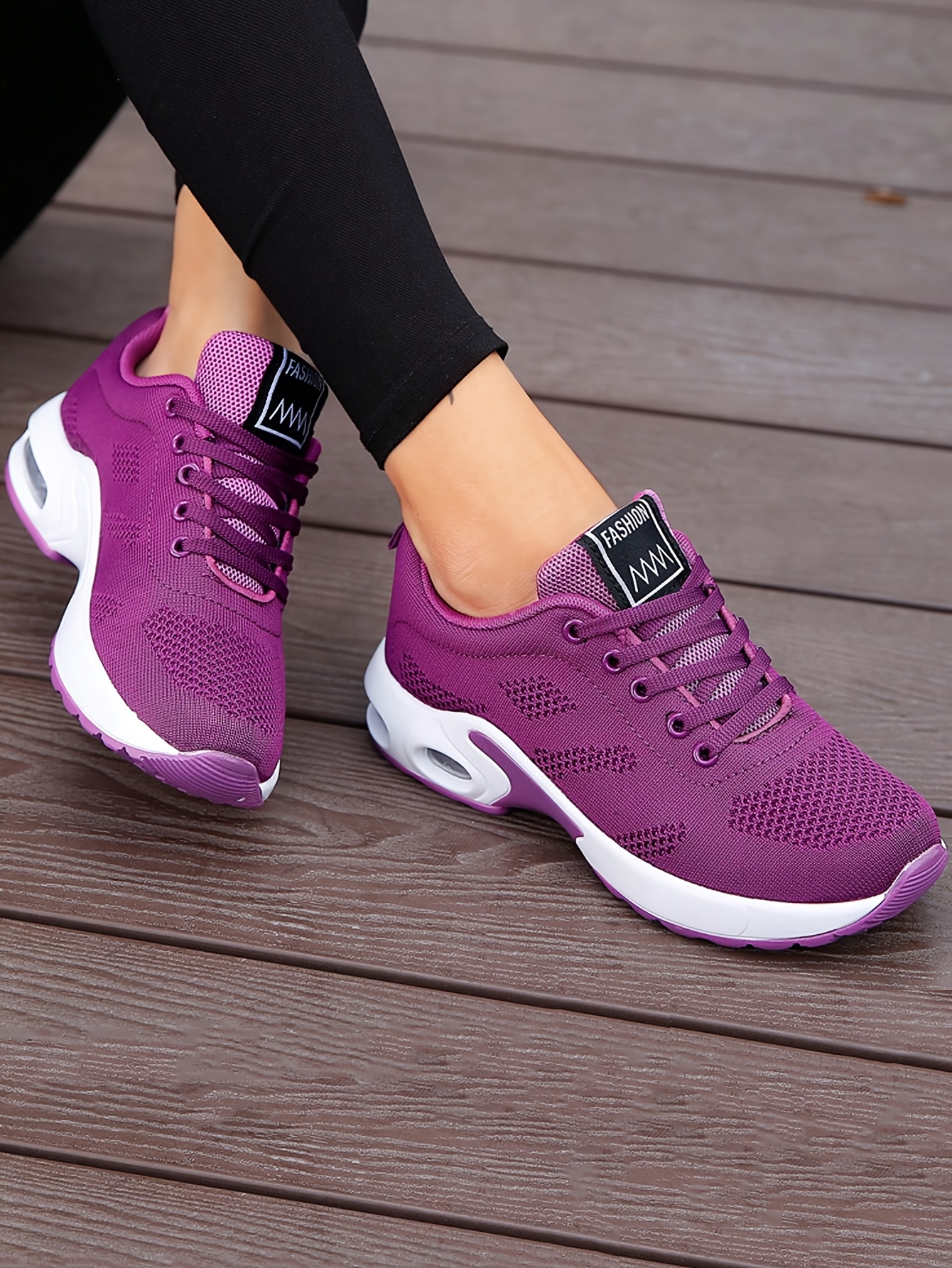 Women'S Air-Cushioned sneakers with a Lightweight Sole, Classic Running Shoes, Breathable Mesh Lace-Up Casual Shoes, Comfortable Upper, Solid Color, Minimalist Style, Suitable for Various Sports, Daily Work, Vacations, And Travel