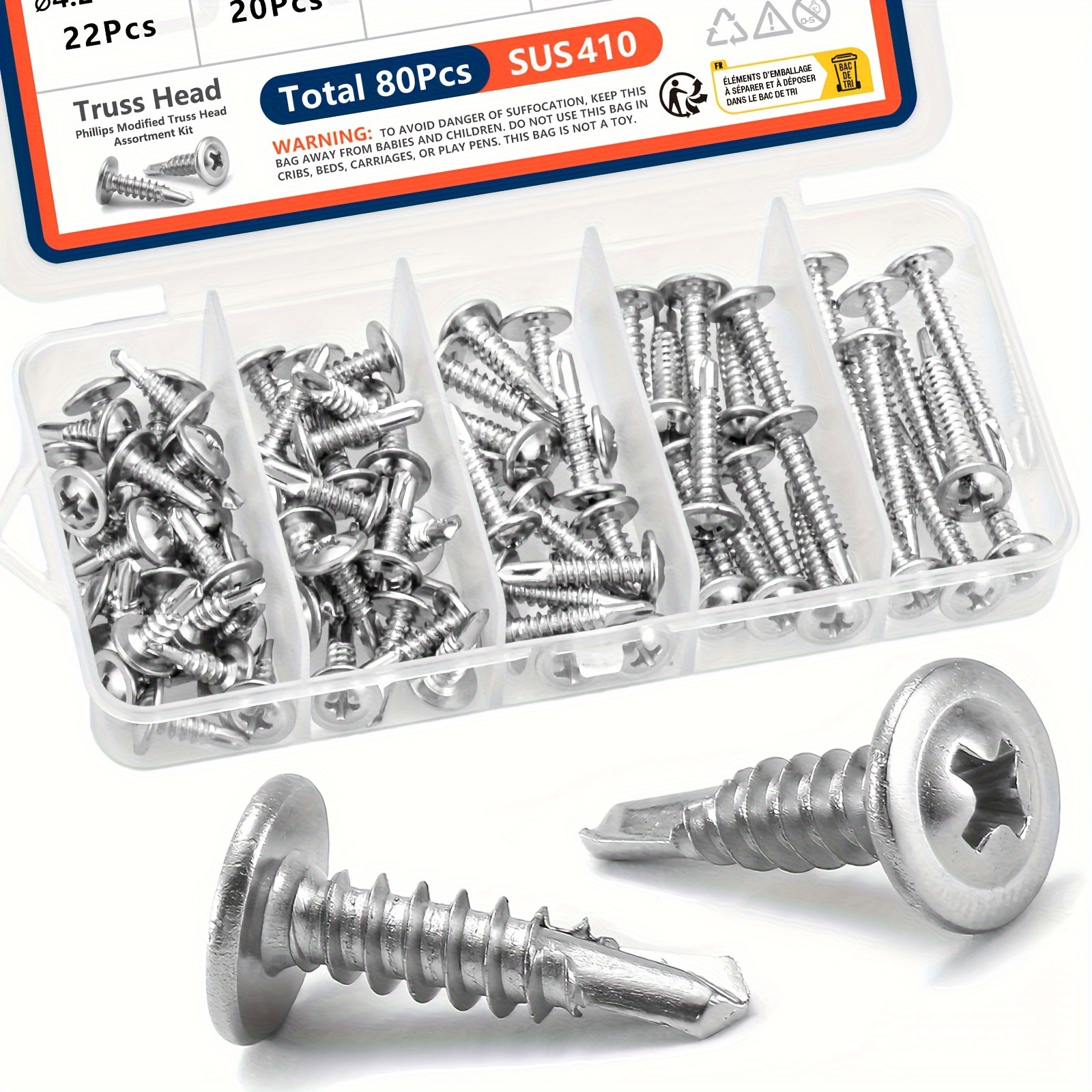 SG TZH #8 X 1 Truss Head Self-Tapping Screws – 100-Pack, Alloy Steel, Bronze Finish Wood Screws
