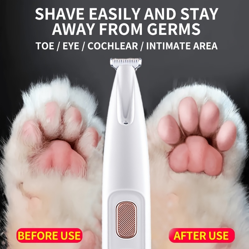Electric Dog Paw Trimmer, Dog Clipper with LED Light, Electric Trimmer with  Wide Blade, Suitable for Cats And Dogs, Used for Whisker Hair, Pet Ey