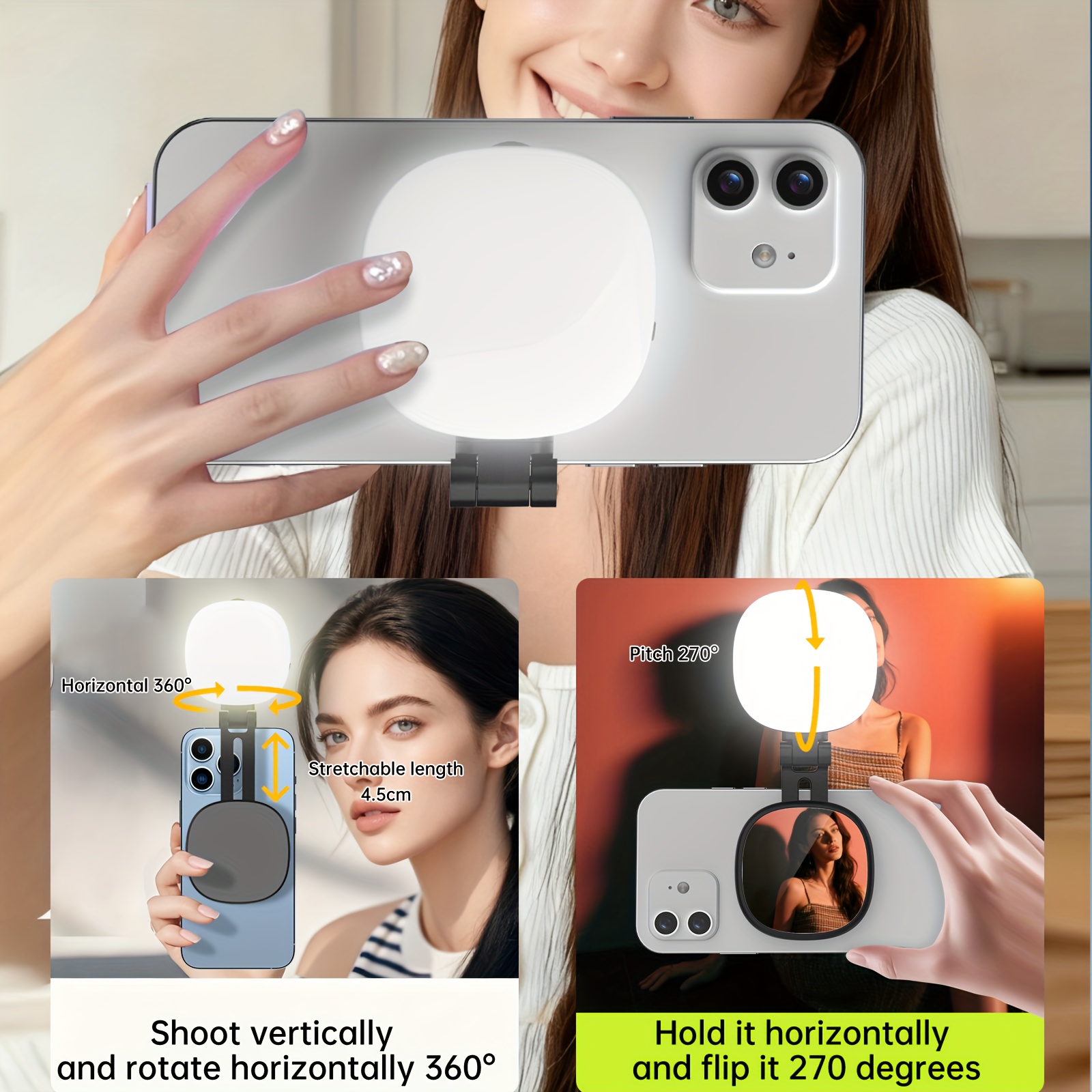 beauty selfie tool   ring light height adjustable   ideal for recording live streaming vlogging and calls Product details 3