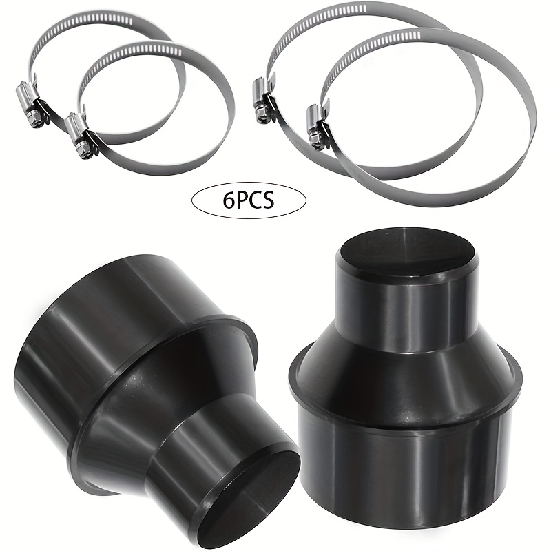 Image of 3-pack/6-pack 4-inch To 2-1/2-inch Dust Collector Hose Reducer Adapters | Plastic Couplings For Dust Collector Additions, Brand: