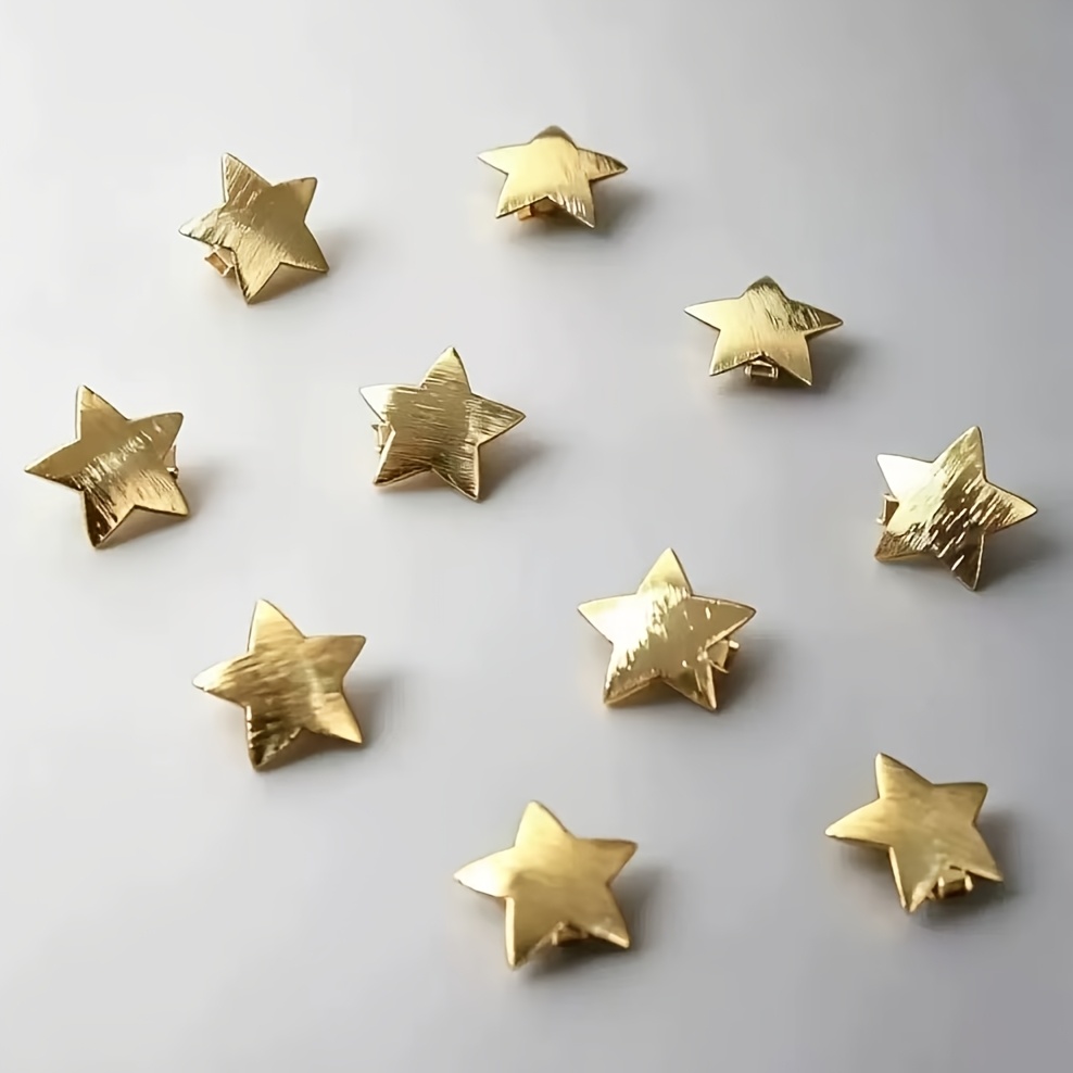 TEMU Pince à cheveux étoile brossée en métal, épingle à cheveux latérale minimaliste style Ins pour mèches , pince à frange étoile simple et