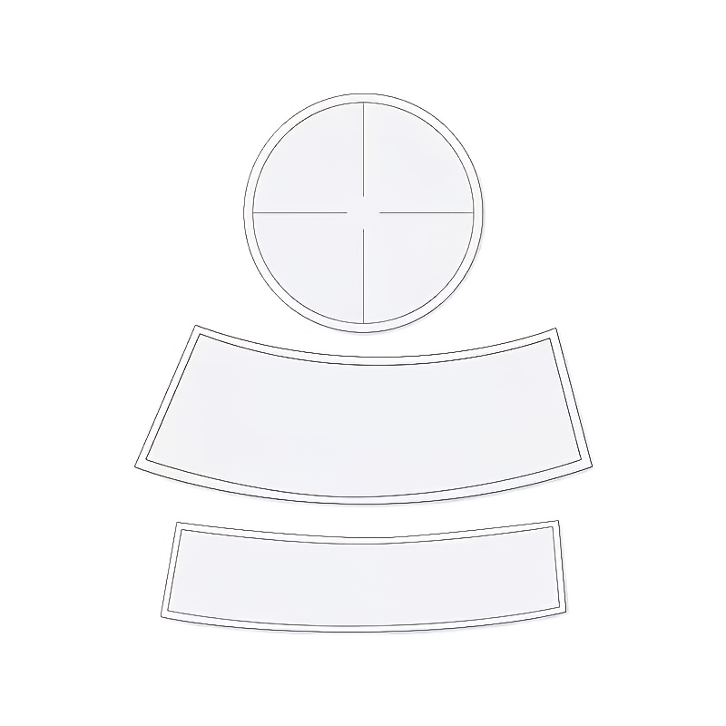 TEMU 3pcs/set Transparent Pet Reusable Hat Making With Clear Patterns, Suitable For And Quilting - Sewing Stencils, Transparent Pattern Hat Making,