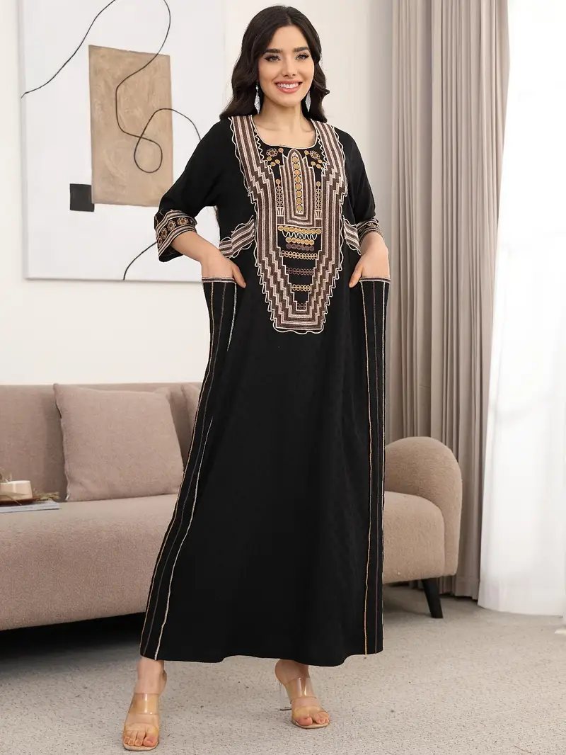 Golden Embroidered Arabic Women's Elegant Dress for Heavy * Eid * Women's Holiday Attire, JALABIA *-Sleeve Ethnic Traditional 2026 Latest Design New Year Robe, 2026 New Style Ramadan Traditional, ... Golden Embroidered Arabic Women's Elegant Dress for Heavy * Eid * Women's Holiday Attire, JALABIA *-Sleeve Ethnic Traditional 2026 Latest Design New Year Robe, 2026 New Style Ramadan Traditional, ...