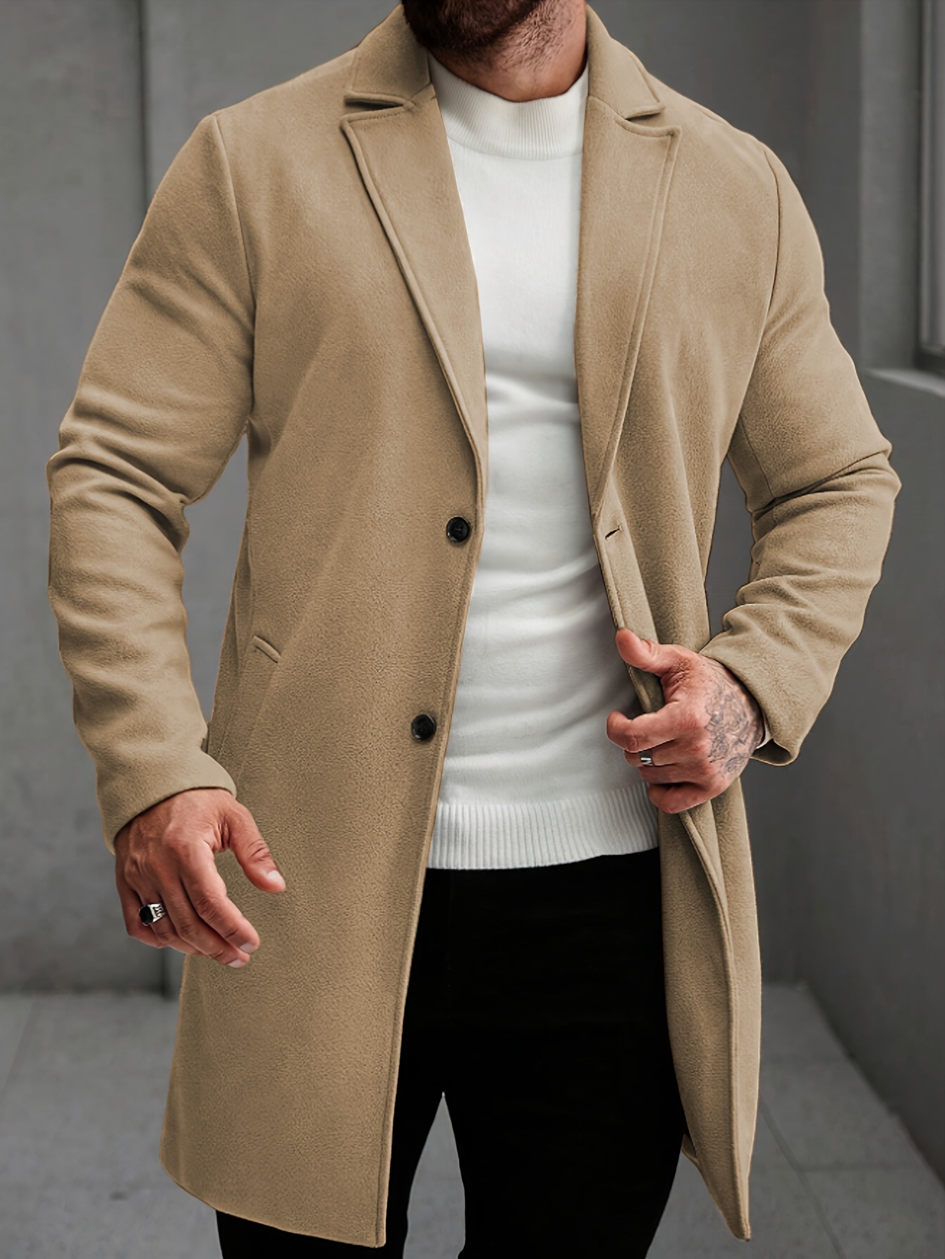 Mens Tweed Jacket With Elbow Patches VENNYNG Men's Brown