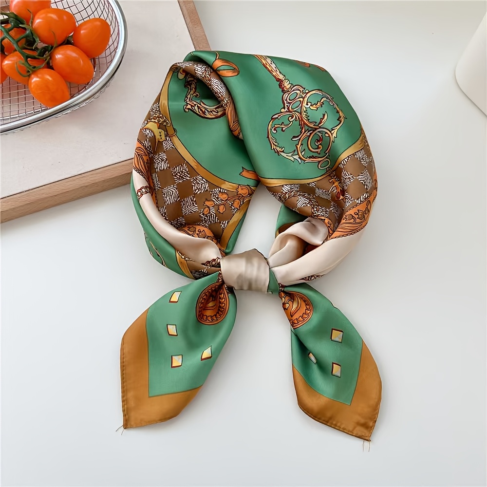 TEMU Sciarpa decorativa da donna in stile boh矇mien traspirante da 27,6 pollici, adatta come sciarpa per il o come sciarpa quadrata decorativa. �