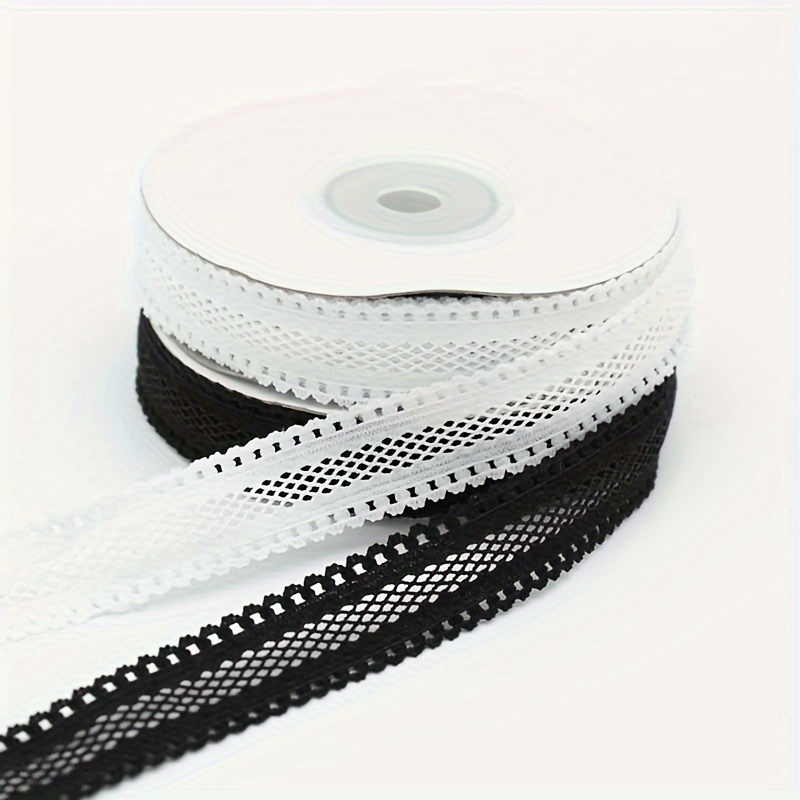 

5 Yards 15mm Grid Elastic Ribbon - Fold Over Spandex Elastic Band For Sewing, Lace Trim, Waist Bands, Garment Accessories,jewelry Making Display & Packaging Supplies,beading&jewelry Making