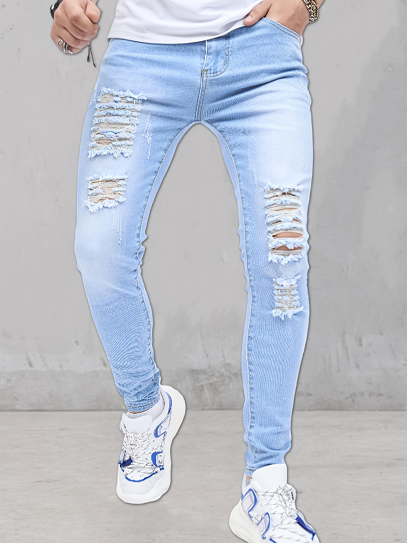 Men's Casual Loose Cotton Jogger Jeans