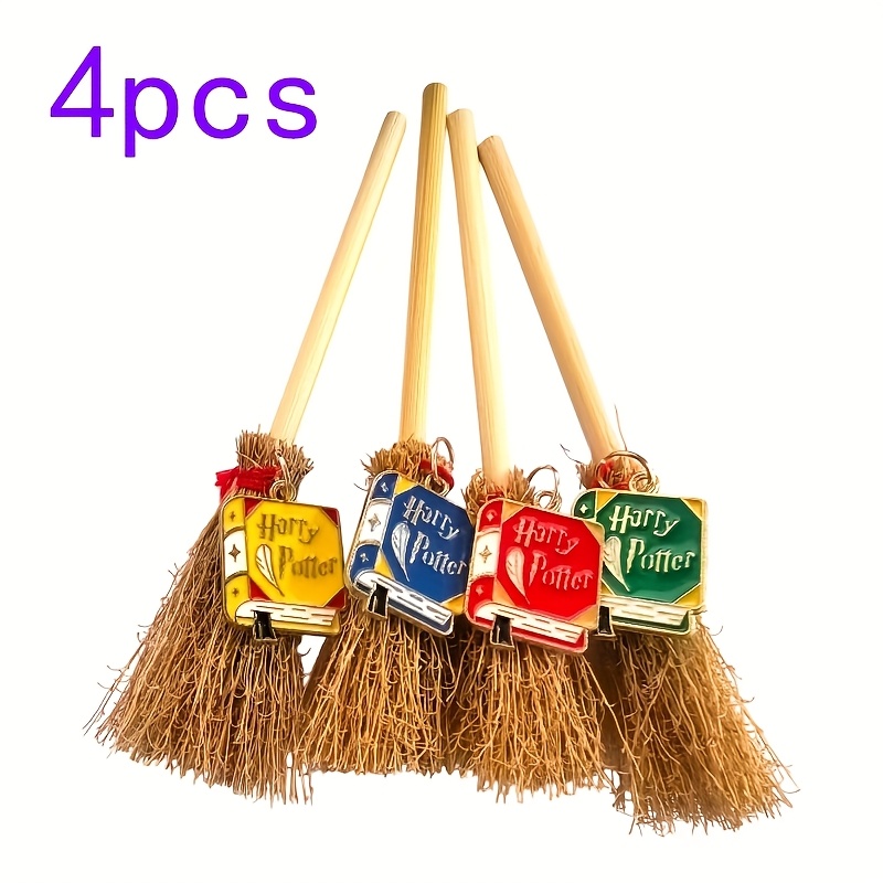 4pcs Magic Book And Broom Mini Combo Set, Party Supplies Kit, Suitable For Halloween And Christmas Party Decorations
