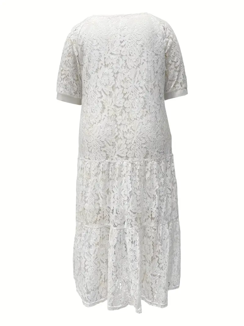 plus size a loose lace dress suitable a - Temu Bahrain plus size a loose lace dress suitable a - Temu Bahrain