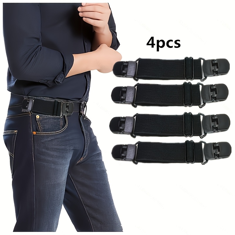 4pcs Pack, Elastic Invisible Belt, Unisex Lazy Belt, Pants Waist Tightening Belt, Easy And Portable
