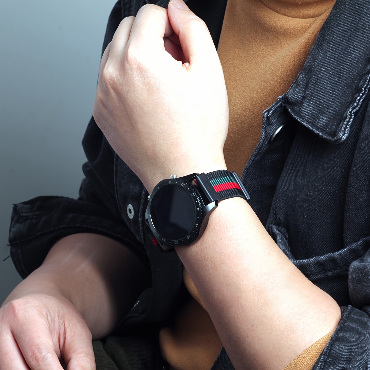 1pc woven sports wristband strap in sizes 18 20 22mm Temu United