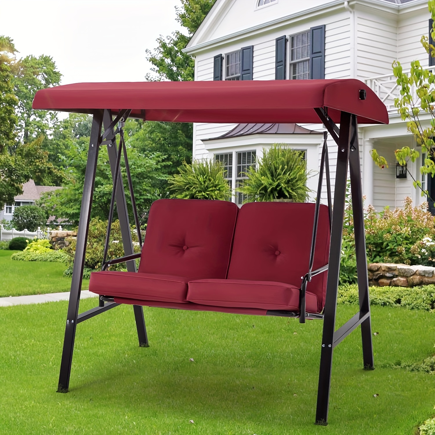Funda Impermeable Para Columpio De Jardín – Poliéster 600D Resistente UV – Protección Para Sillón 2 O 3 Plazas (148x100 Cm) – Fácil De Plegar