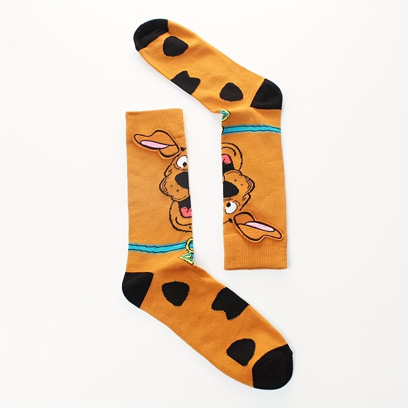 

Handmade 3d Ear Cartoon Mid-calf Socks For Men And Women, Cotton Blend With 70% Cotton 30% Spandex, Knitted Fabric, Animal Print, , Machine Washable