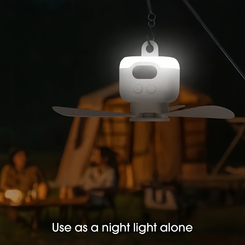 wireless portable ceiling fan with light and remote control adjustment and screen battery display capacity suitable for tents dorms outdoor indoor use Product details 4