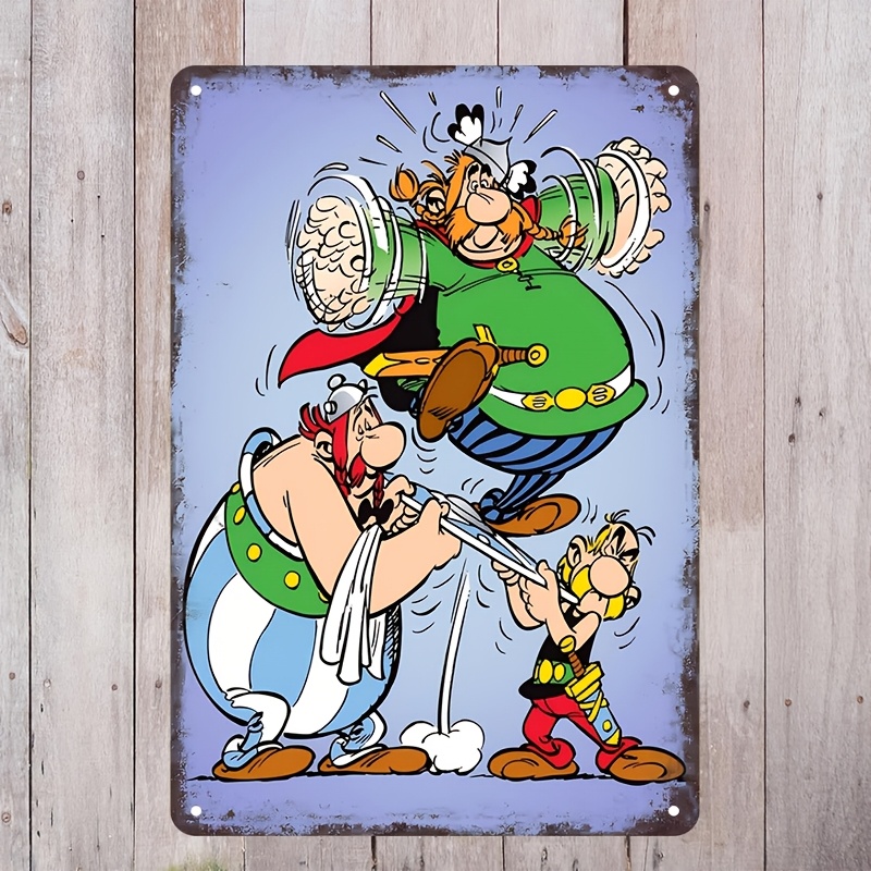 

Vintage Asterix & Metal Poster - 7.8x11.8" Aluminum Wall Art, Rustic Decor For Home, Garage, Bar, For Man Cave - Ideal Birthday Gift For Cartoon Fans, Metal Wall Art Decor, 2d, Room Decor