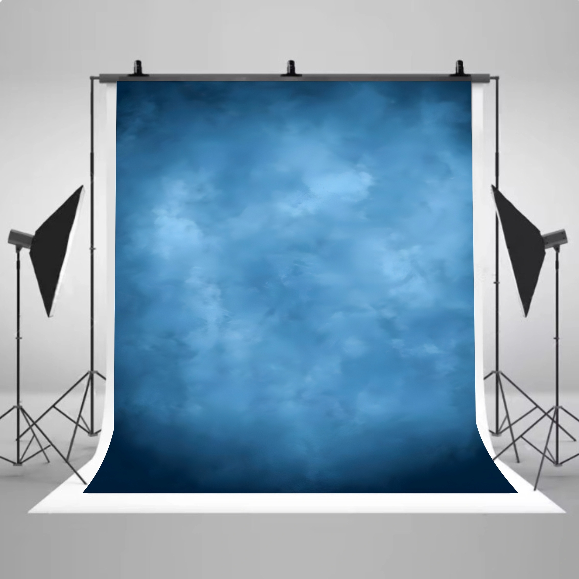 Vintage Blue Abstract Design Photography Backdrop for Portraits