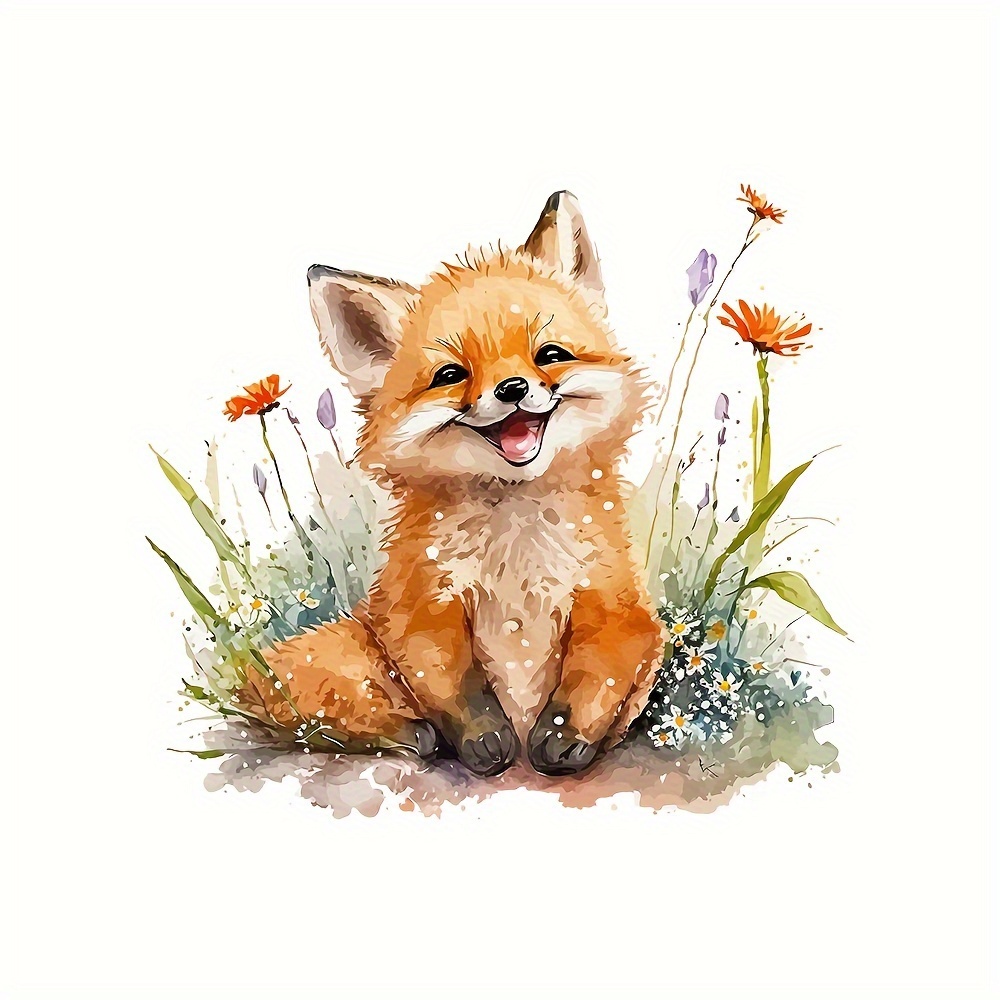 Smiling Fox Wall Decal - Self-adhesive, Perfect For Bedroom, Living Room & Entryway Decor