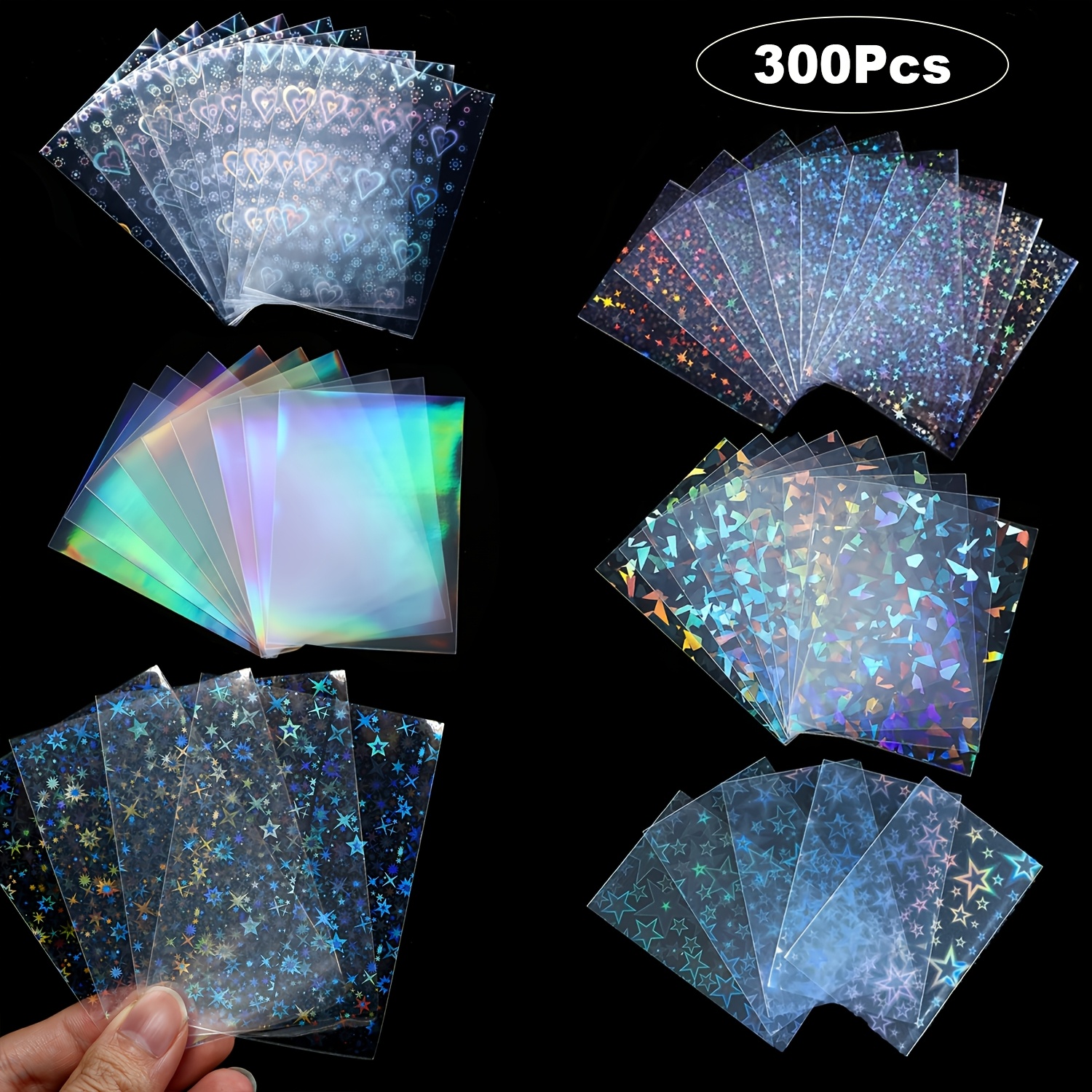 iridescent card sleeves Rain Holographic Card Sleeves – Strictly Sealed