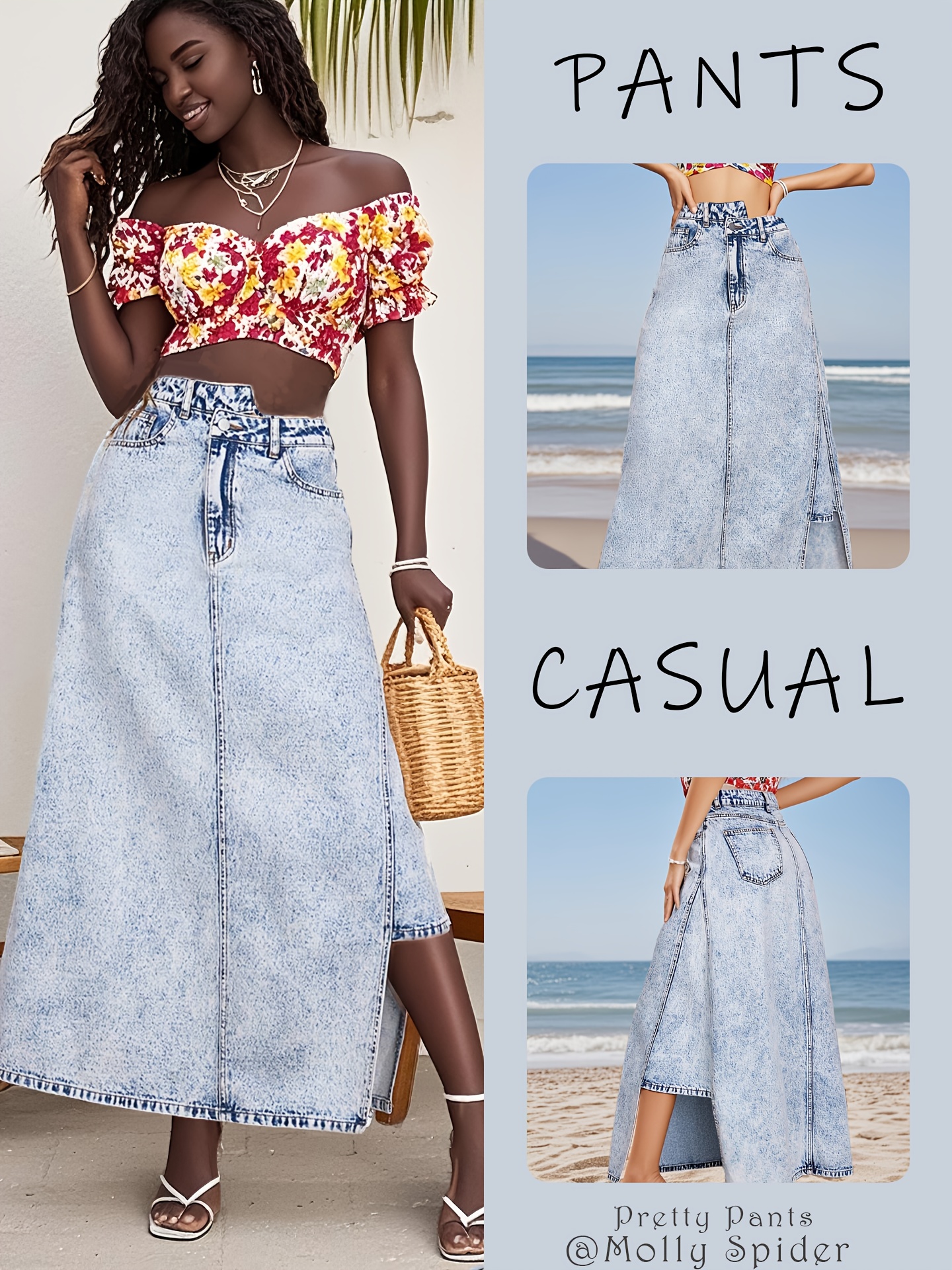 falda asimétrica mujer cintura top volantes Temu Colombia