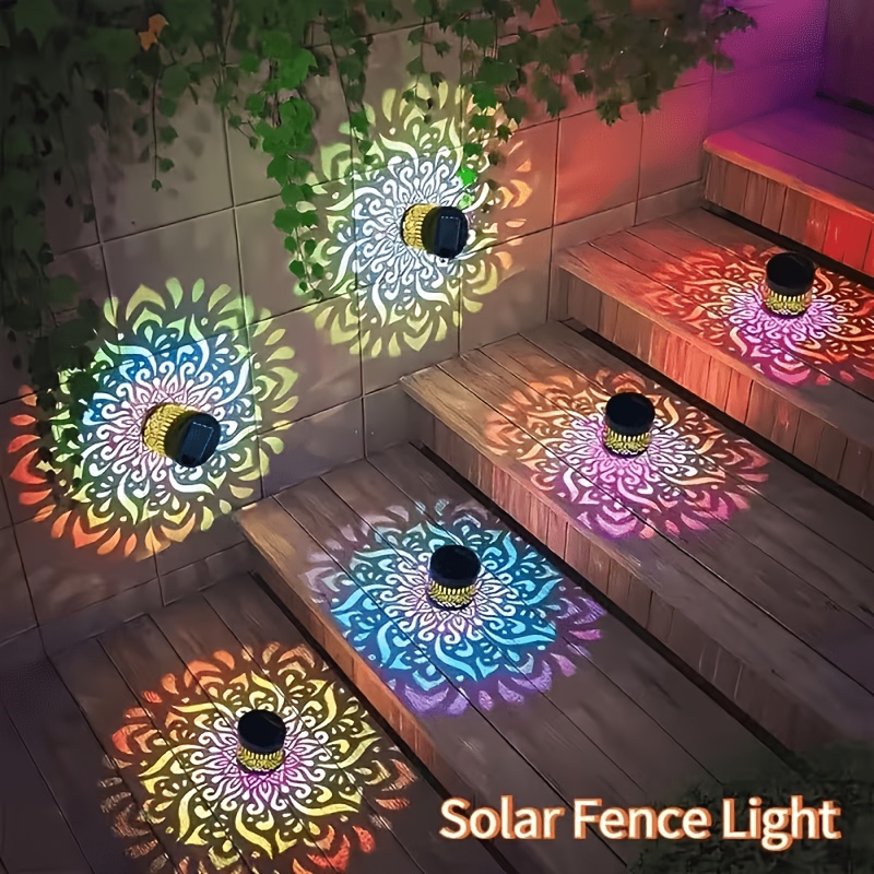 8 colors solar powered outdoor wall lights with   led solar lights for garden patio   lighting battery free     christmas and halloween decorations garden lighting modern outdoor light solar pow