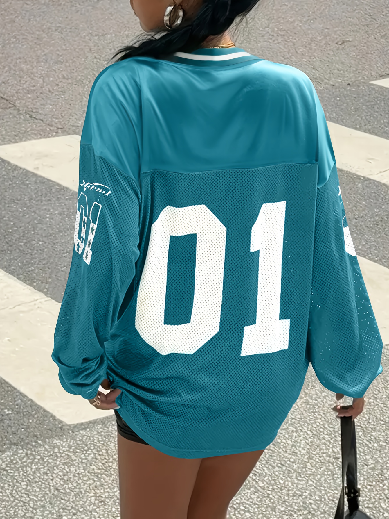 Oversized Nfl Womens Jersey Fit Womens Turquoise American Football
