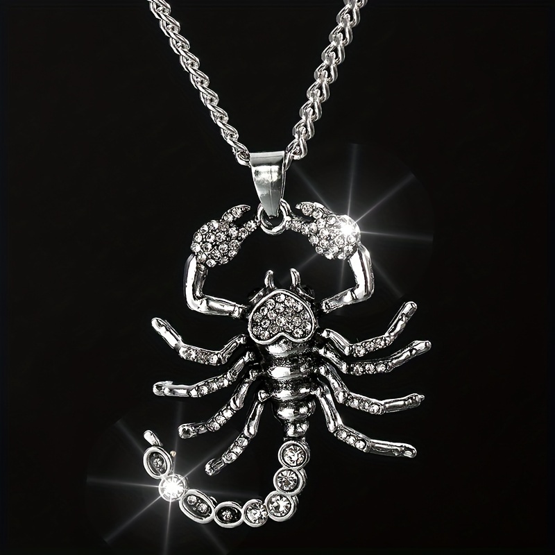 Image of 1pc Fashion Retro Shape Hollow Out Inlaid Men's -hop Pendant Necklace