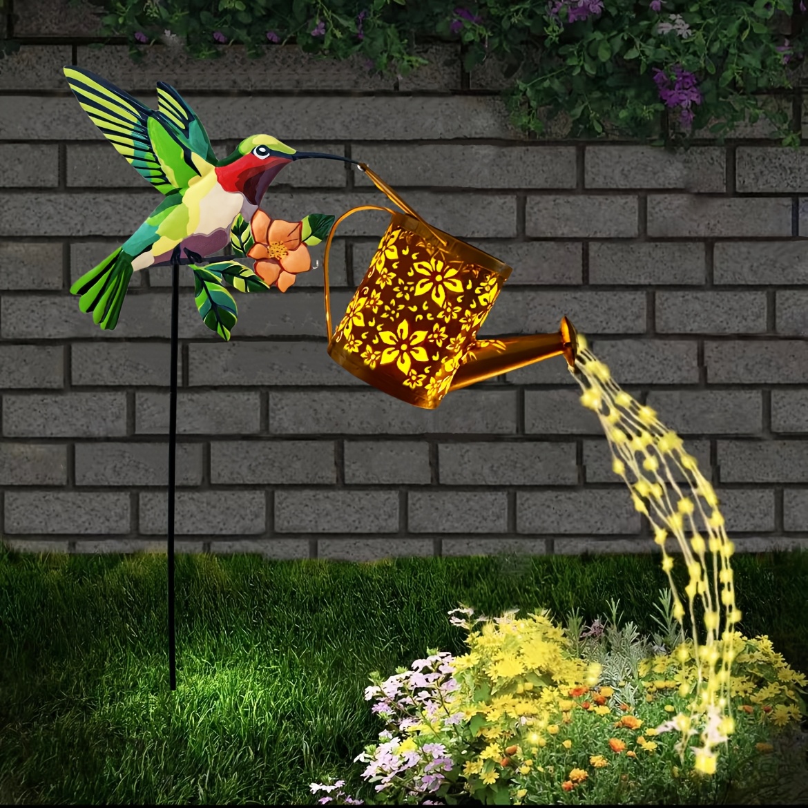 hummingbird outdoor solar lights ip65 waterproof outdoor decorative warm colorful lantern cute hanging garden lantern suitable for courtyard lawn festival decoration best gift for   Product details 2