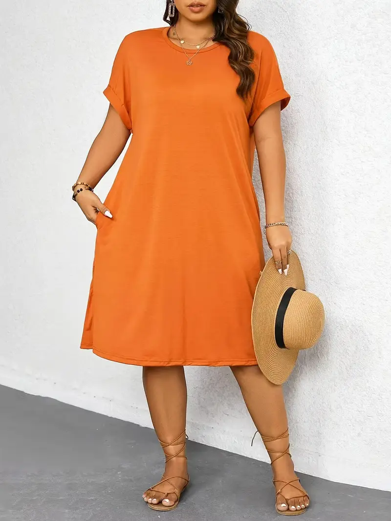plus size orange t shirt dress Orange White Striped Oversized T-Shirt Dress 2XS