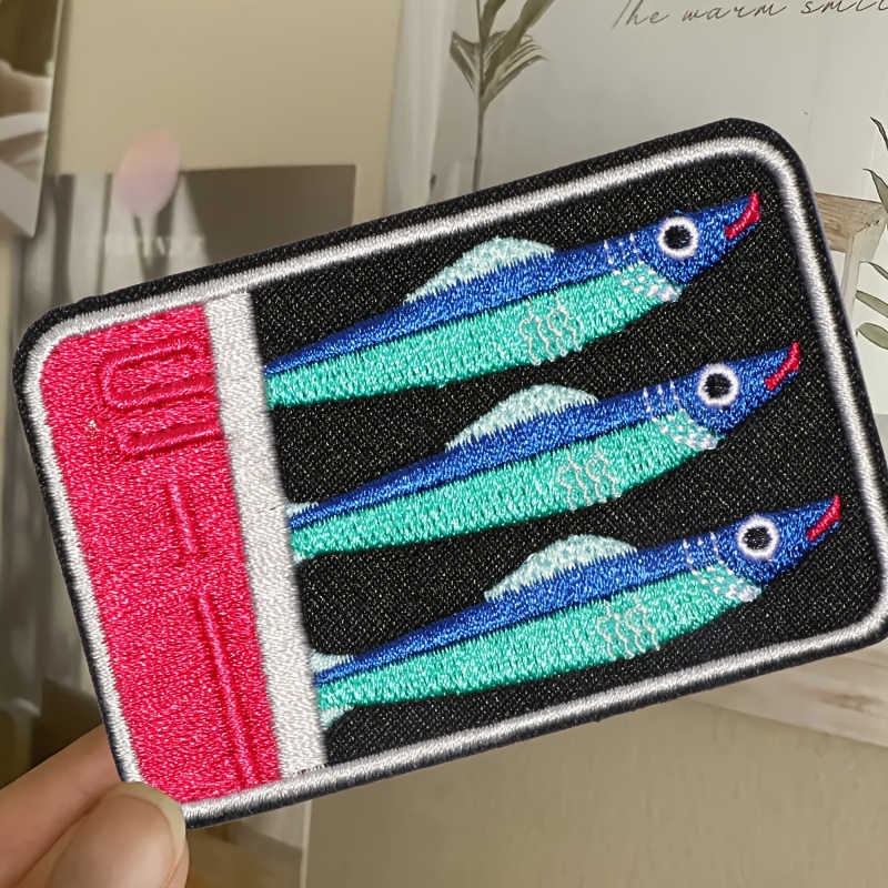 

Sardine Can Embroidered Patch - Iron-on/sew-on Applique For Clothing, Backpacks, Jeans & Hats - Unique Diy Gift Idea