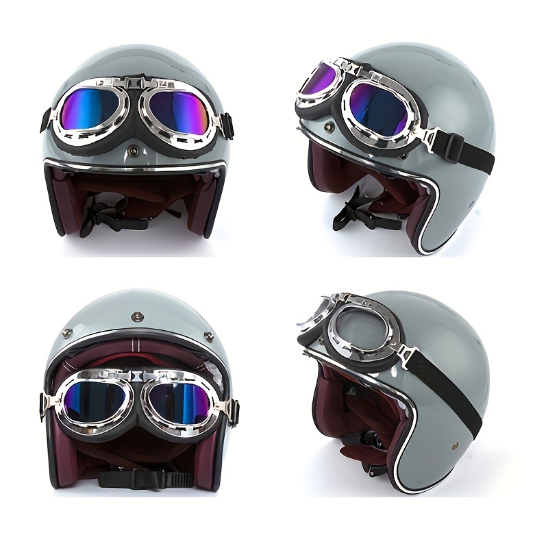 Masque et lunettes détachables pour casque moto Jet - Équipement moto