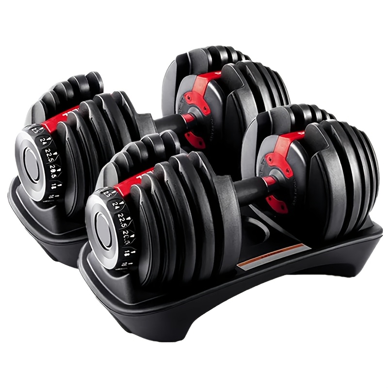 Jz 2pack 24kg Adjustable Rubber Dumbbell For Indoor Gym Strength Training