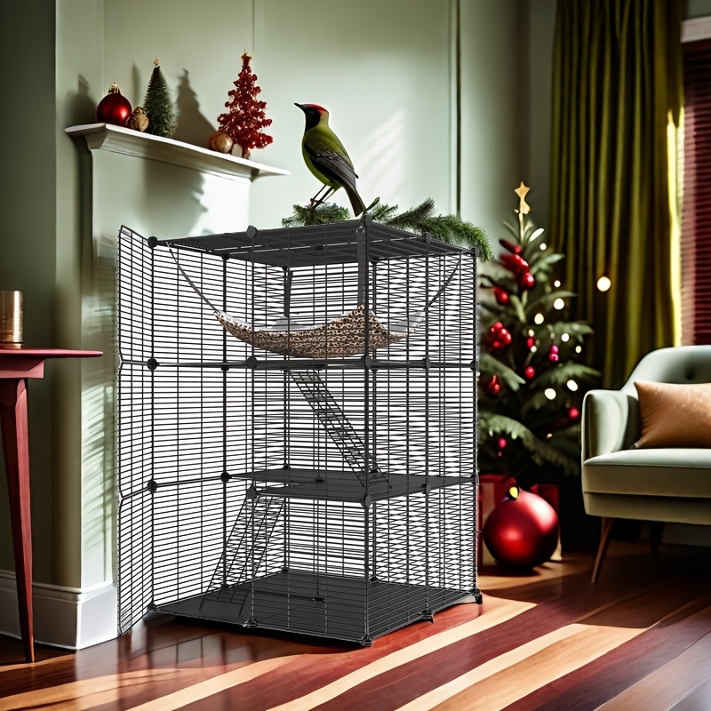 

Balconera Cat Cage Indoor Cat Enclosures Diy Cat Playpen Metal Kennel With Extra Large For 1-, Ferret, Chinchilla, Rabbit, Small Animals