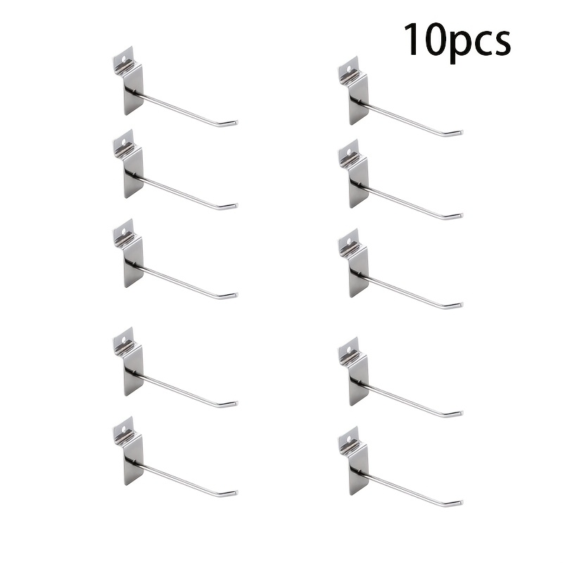 TEMU 10pcs Slatwall Hooks, Heavy Duty Slat Board Hooks Hanger Slatwall Panel Hooks,slatwall Deluxe Hooks For Retail Display