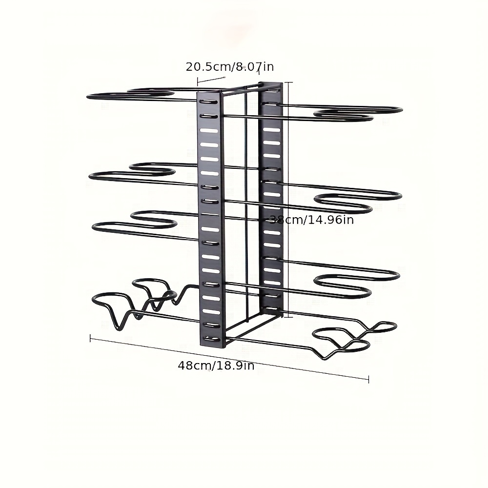 expandable space saving pots pans storage rack kitchen details 4