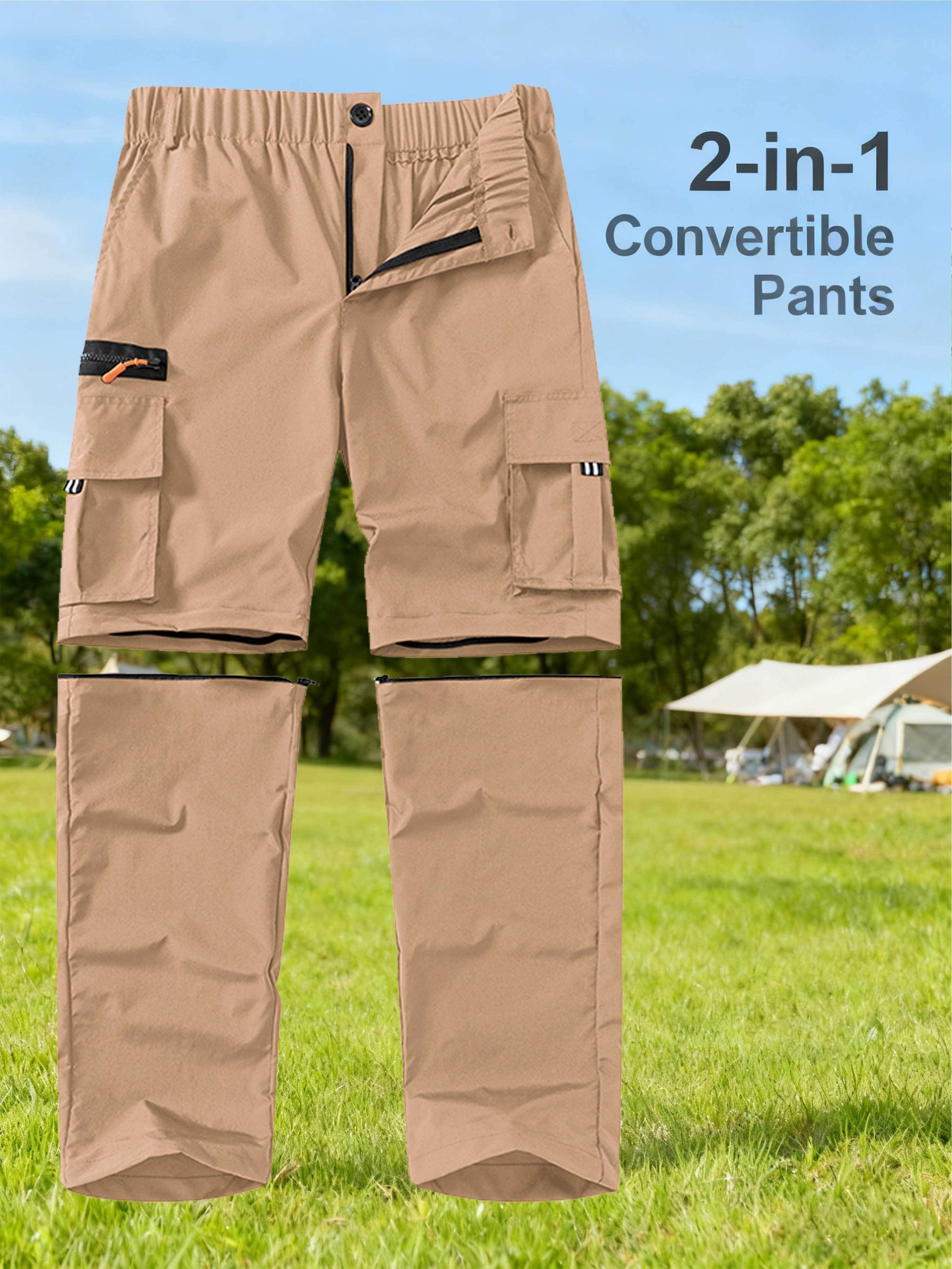 mens convertible athletic casual pants suitable for men and teenagers functional design   multi purpose trousers fitness enthusiasts for camping running fishing gym