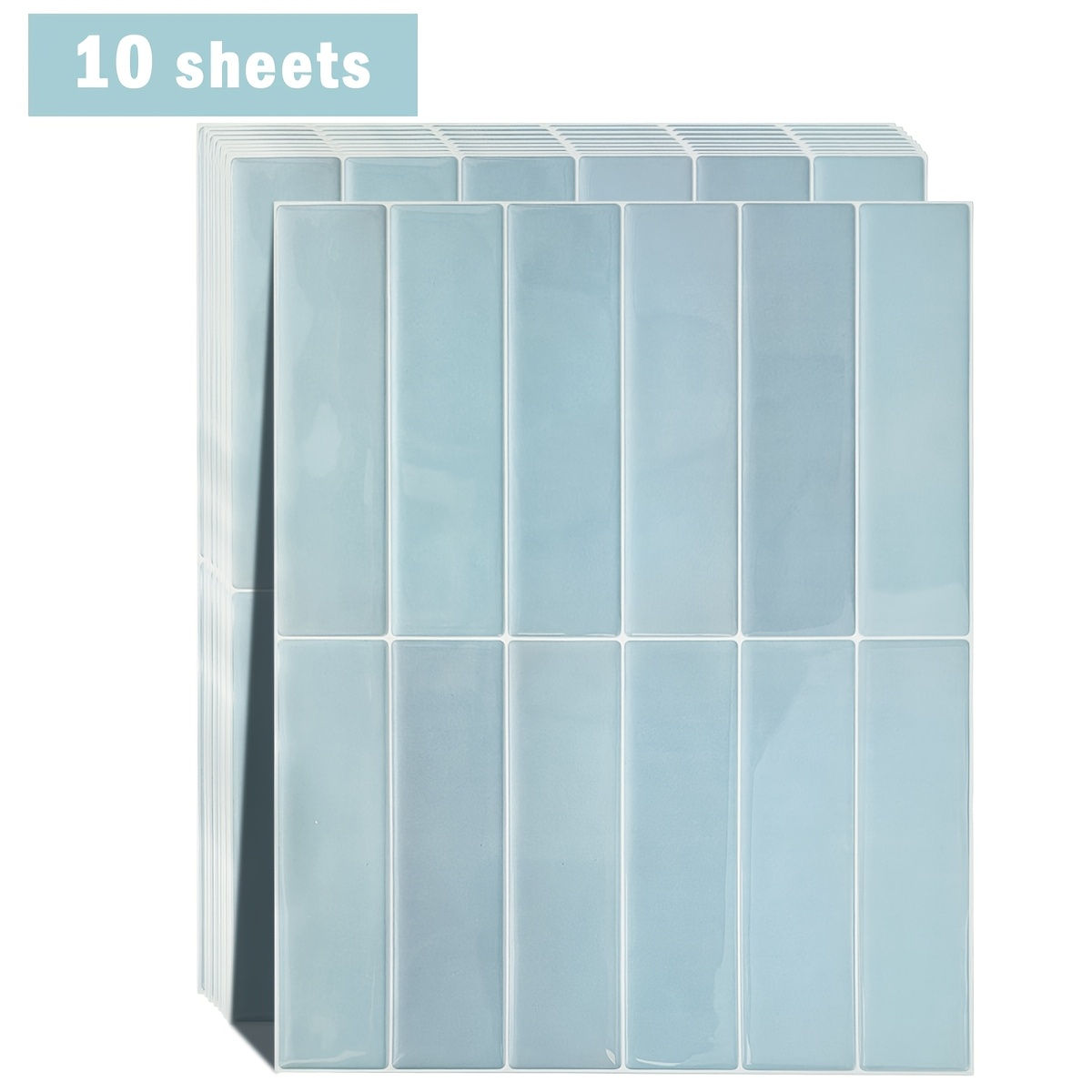 item picture 10 30pcs of light blue 3d self   wall tiles suitable for high temperatures and       kitchen backsplashes and waterproof bathroom wall decor