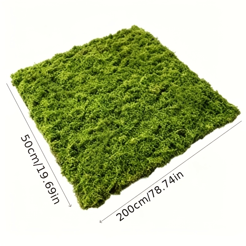 TEMU 1pc Artificial Moss Turf, Cuttable Artificial Moss Mat For Mini Landscape Scenery, Potted Plant Bedding, And Background Wall Decoration