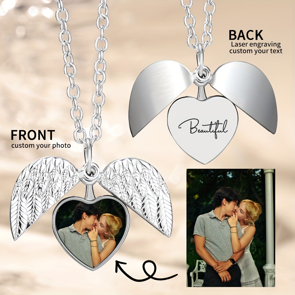 Personalized Heart-Shaped Necklace with Custom Picture