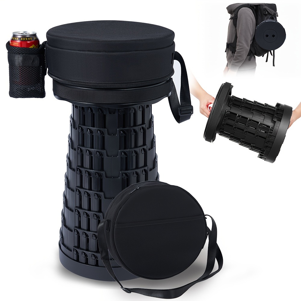 TEMU Upgraded Portable Expandable Stool Telescopic Stool For Outdoor Fishing Travel Hiking Camping Height Adjustable And Lightweight