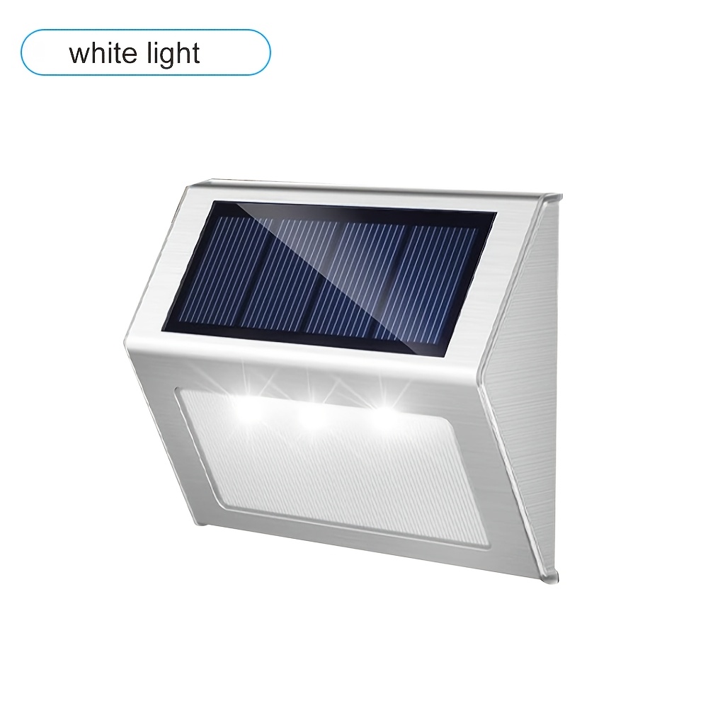TEMU 1pc Outdoor Deck Solar Light, Solar Fence Light, Solar Step Light, And Wall Lights For And Fence Posts That From Sunrise To Sunset; Suitable For