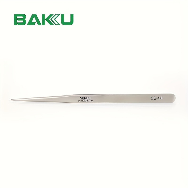 Baku Multifunctional Tweezers, Precision Tweezers, Pointed Tweezers For Craft, Electronics, Soldering, Work, Jewelry-making, Non-magnetic Industrial Tweezers