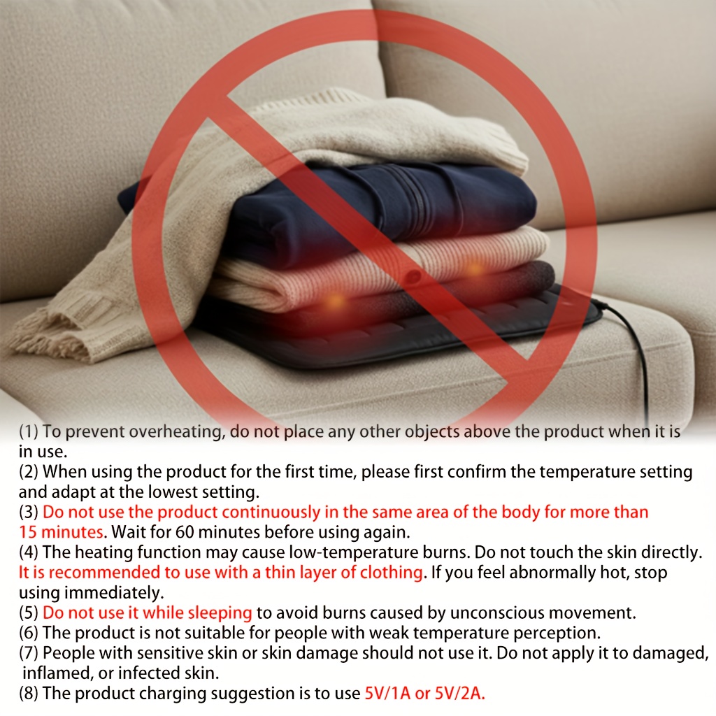 an ankle heating massager featuring 3 vibration   4 heating settings usb charging support   massage functionality and a portable design Product details 6