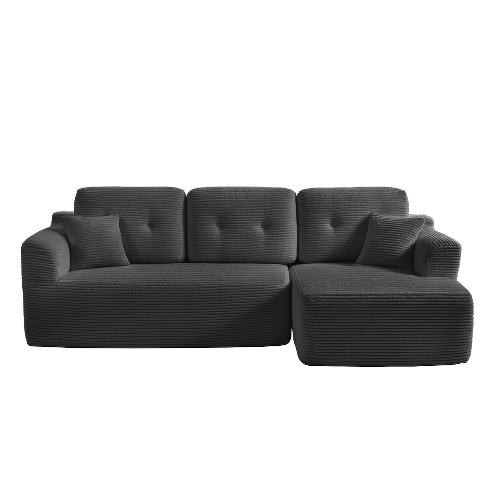 Image of Corner Sofa, 239cm Wide, Vacuum- Large Right-hand Chaise Longue, Assembly-free Sofa Room &