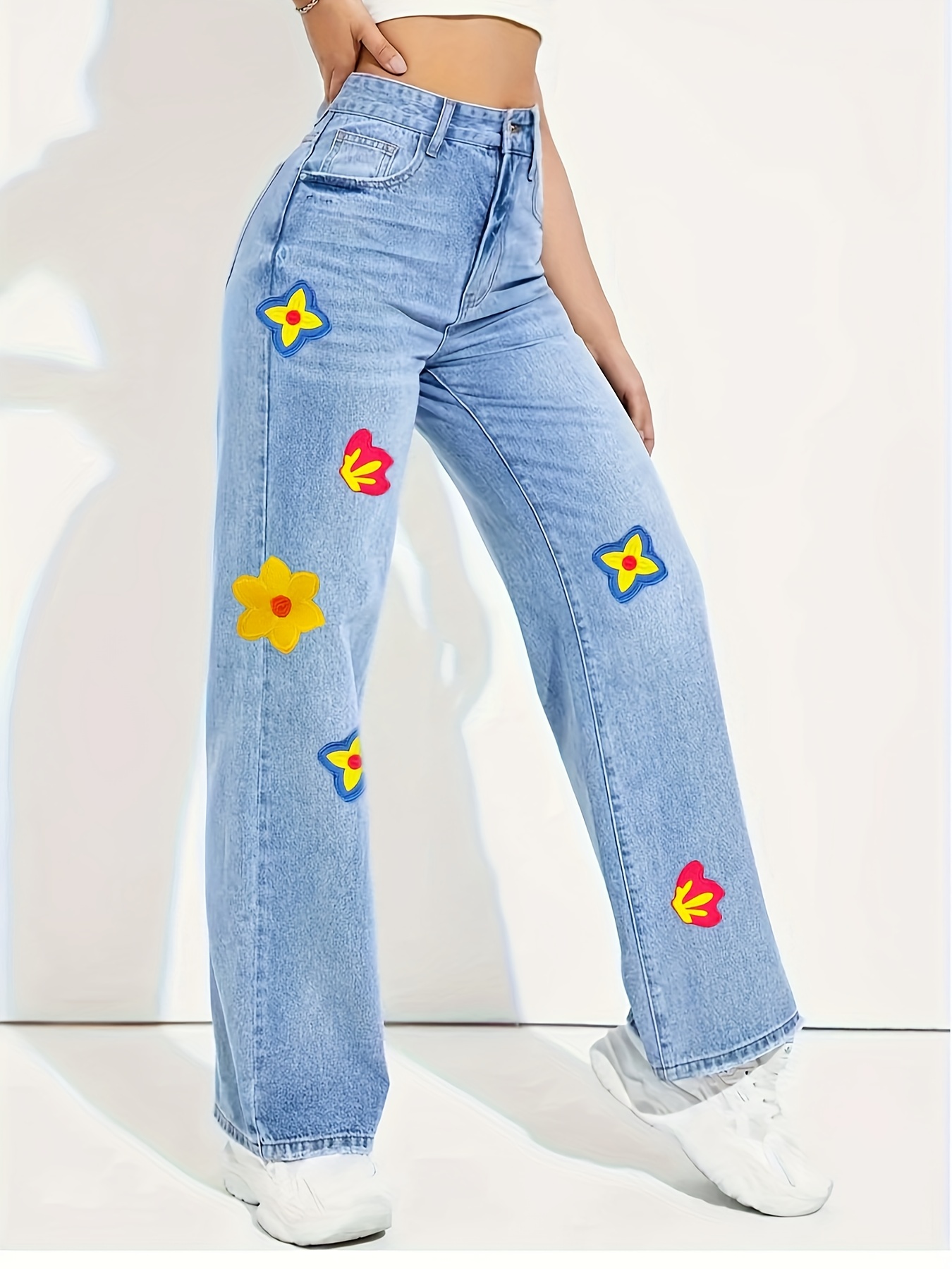 Estampado Jeans Mujer - Temu