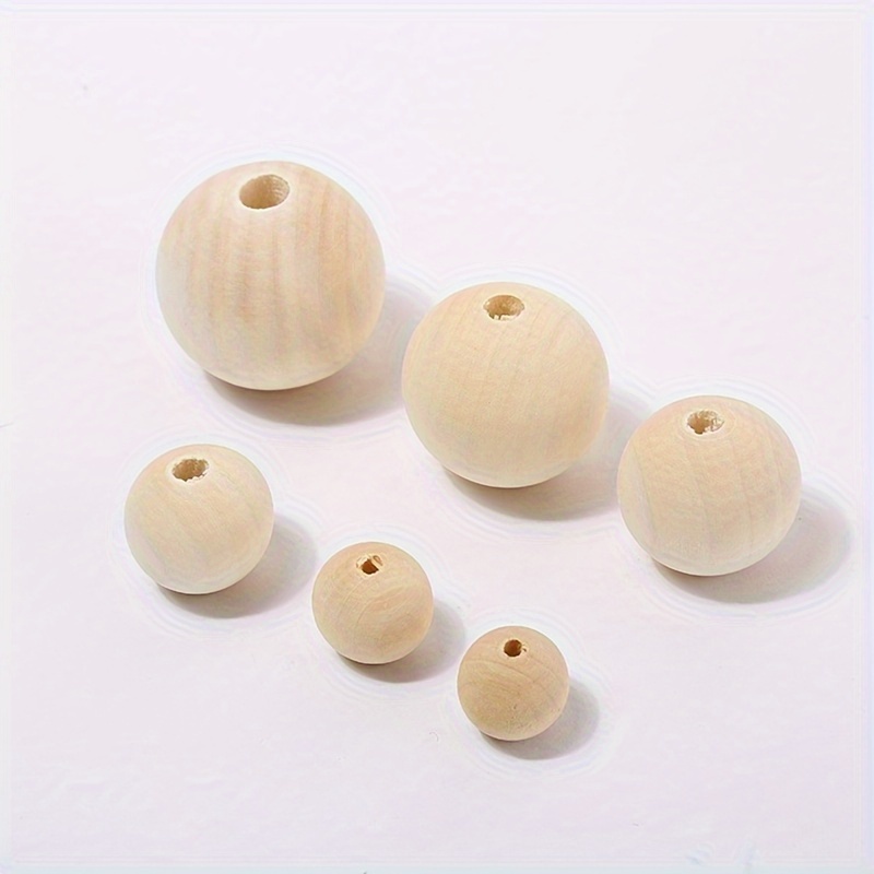 

6/3/2pcs 30-50mm Wooden Round Spacer Loose Beads For Bracelet Jewelry Making