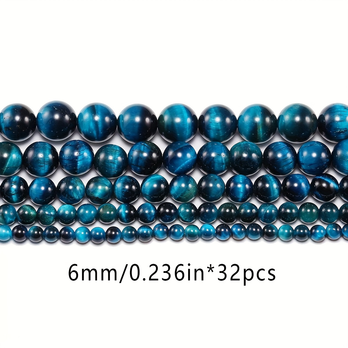 E-shop 7A Sammlerqualität Himmelblauer Tigeraug Handgefertigte Echte Lose Perlen Tigeraug Qingjin Tigeraug Blaue Runde Perlen Kristallperlen für